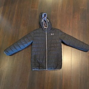 BARELY WORN BLACK UNDER ARMOR COAT